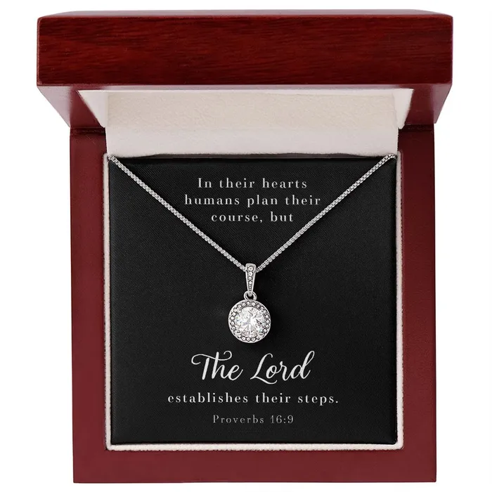 Necklaces Cushion Cut Cubic Zirconia Crystal Necklace Proverbs 169 ShineOn Fulfillment
