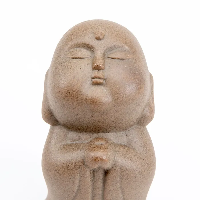 Necklaces Eastern Elm Jizo Sculpture Symbol of Peace and Protection
