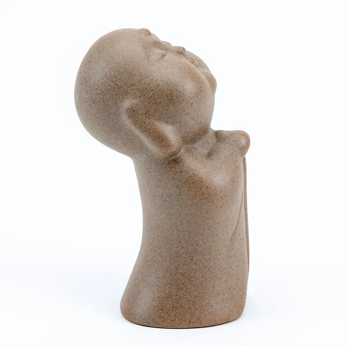 Necklaces Eastern Elm Jizo Sculpture Symbol of Peace and Protection