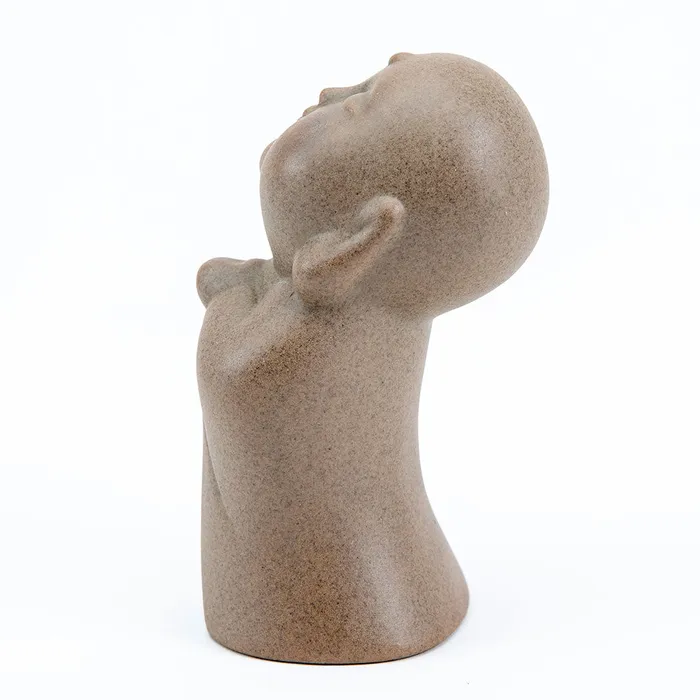 Necklaces Eastern Elm Jizo Sculpture Symbol of Peace and Protection