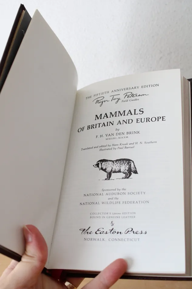 Necklaces Easton Press Roger Tory Peterson Field Guide Mammals Of Brittan And Europe Easton Press