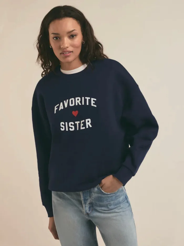 Necklaces Favorite Daughter Favorite Sister Heart Logo Sweatshirt Favorite Daughter Necklaces Favorite Daughter Favorite Sister Heart Logo Sweatshirt Favorite Daughter