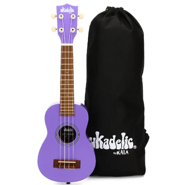 Necklaces KALABRAND Kala Ukadelic Ultraviolet Soprano Ukulele with Bag