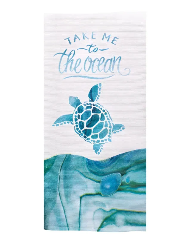 Necklaces KAYDEEDESIGNS Kay Dee Designs Tranquil Ocean Turtle Terry Kitchen Towel