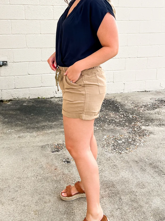 Necklaces Kori SALE Truth Be Told Linen Shorts