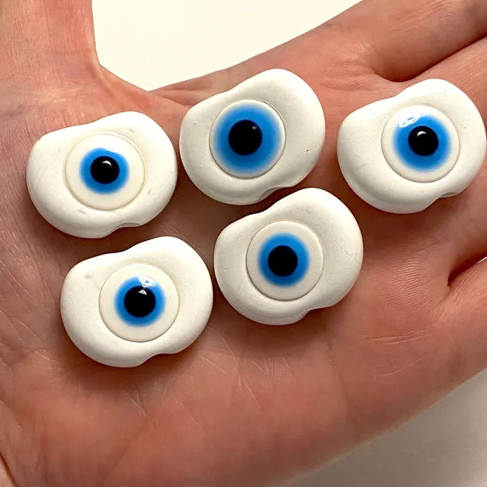 Necklaces Large Hole Evil Eye Resin Beads 29mm Beads 6mm Hole 5 Beads in a Pack Peppy Beads Necklaces Large Hole Evil Eye Resin Beads 29mm Beads 6mm Hole 5 Beads in a Pack Peppy Beads