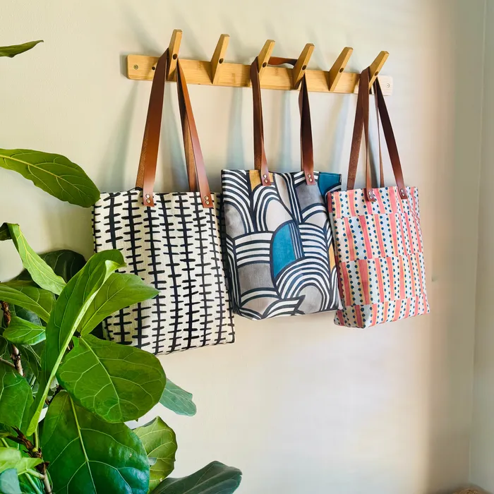Necklaces Leather and Fabric Tote Bags HJT