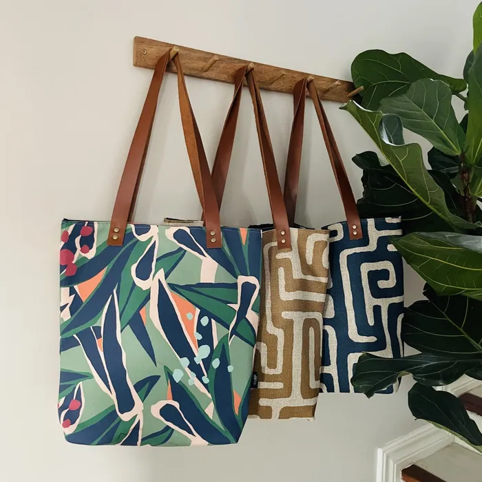 Necklaces Leather and Fabric Tote Bags HJT