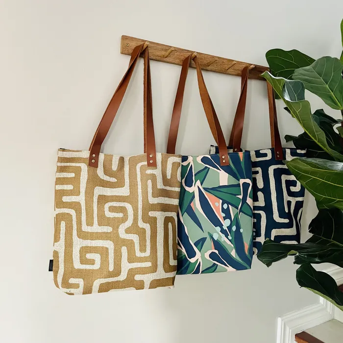 Necklaces Leather and Fabric Tote Bags HJT