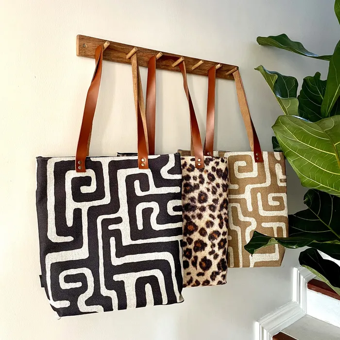 Necklaces Leather and Fabric Tote Bags HJT