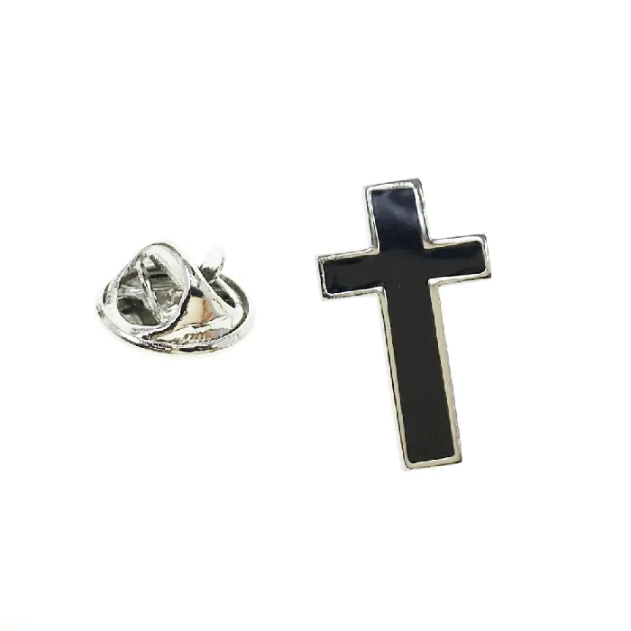 Necklaces Lords Guidance Christian Pinsbr Black Cross