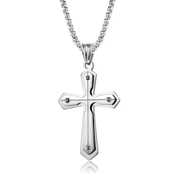 Necklaces Lords Guidance Mens Christian Necklace br Layer