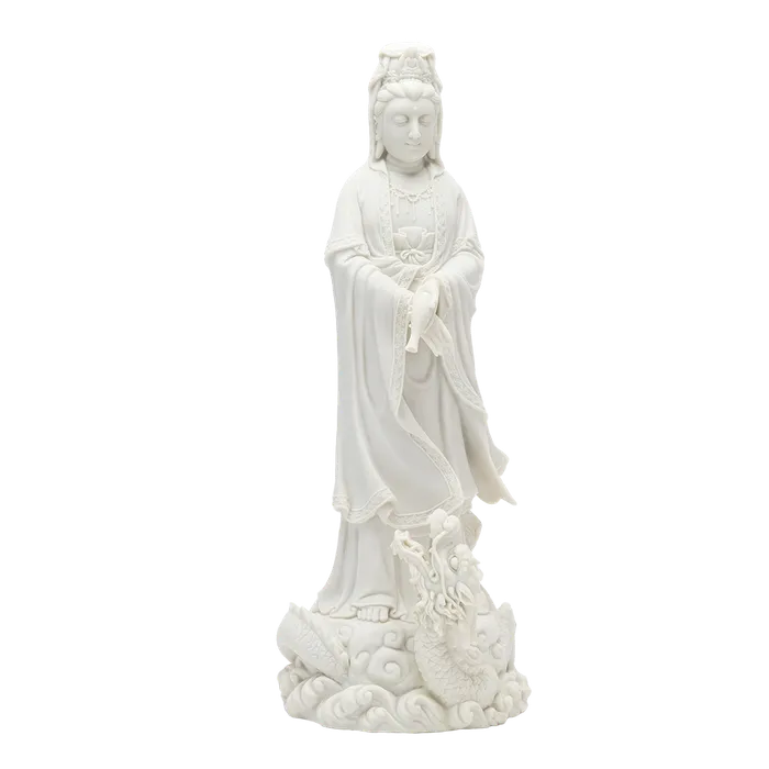 Necklaces Marble Quan Yin and Dragon Statue Top Land Trading