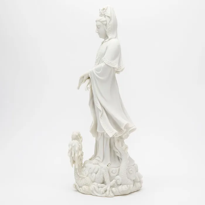 Necklaces Marble Quan Yin and Dragon Statue Top Land Trading