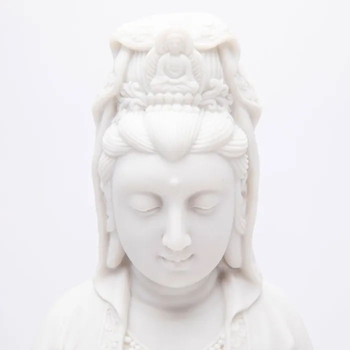 Necklaces Marble Quan Yin and Dragon Statue Top Land Trading
