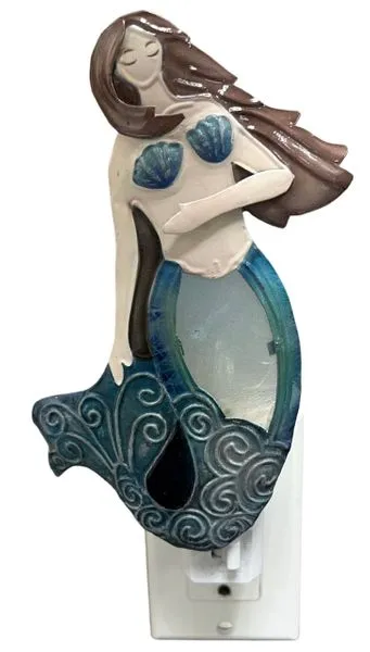 Necklaces Mermaid Blue Capiz Night Light BAMBOOSOURCETR