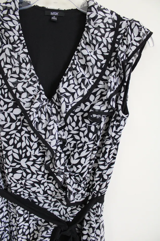 Necklaces MSK MSK Black Wrap Leaf Dress 12