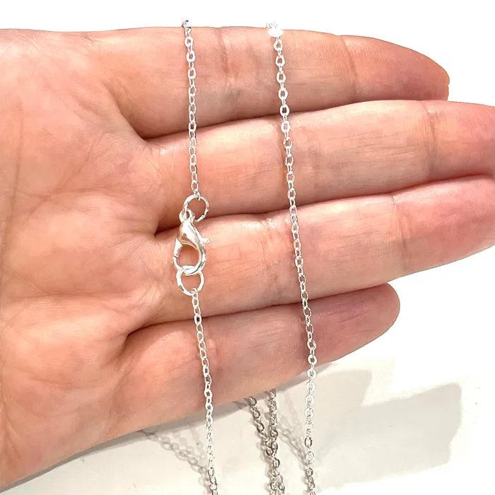 Necklaces Peppy Beads Silver Plated Necklace Chain Silver Plated Ready Necklace 151617181920 Inches Ready Necklace