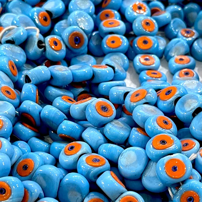 Necklaces Peppy Beads Traditional Turkish Artisan Handmade Glass Evil Eye Beads Large Hole Evil Eye Glass Beads 10 Beads per pack Necklaces Peppy Beads Traditional Turkish Artisan Handmade Glass Evil Eye Beads Large Hole Evil Eye Glass Beads 10 Beads per pack