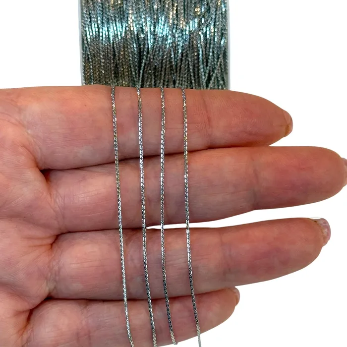 Necklaces Peppy Beads Waterproof Stainless Steel Wavy Herringbone Chain 08mm