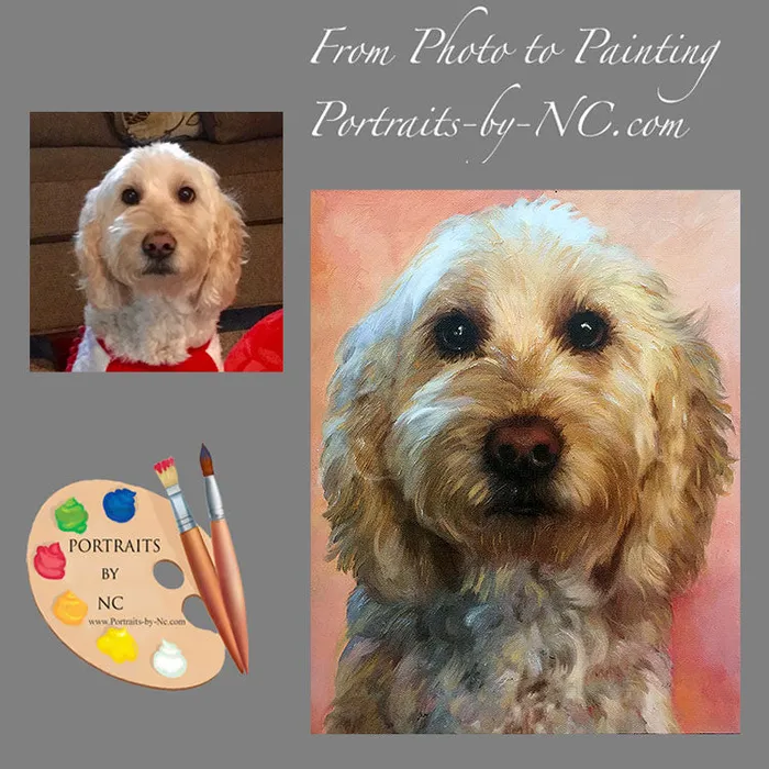 Necklaces Portraits by NC Labradoodle Portrait from Photo