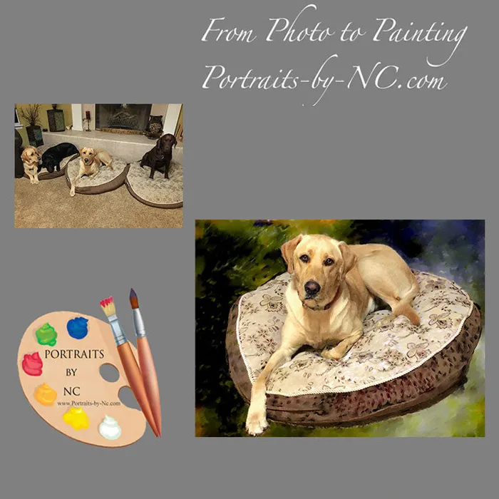Necklaces Portraits by NC Labrador Pet Portrait Custom Painted Dog Portrait
