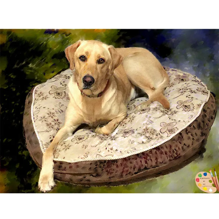 Necklaces Portraits by NC Labrador Pet Portrait Custom Painted Dog Portrait