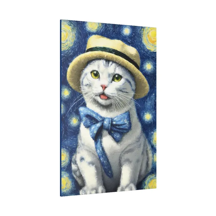 Necklaces Portraits by NC Starry Eyed Cat Matte Canvas Stretched 075