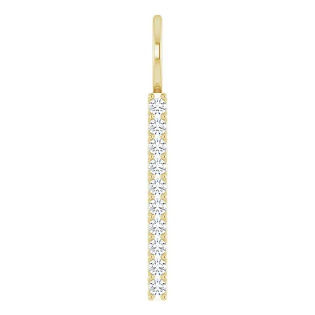 Necklaces RACHEL LYNN CHICAGO 14 Karat Yellow Gold and Diamond Single Line Pendant