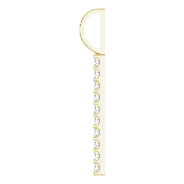 Necklaces RACHEL LYNN CHICAGO 14 Karat Yellow Gold and Diamond Single Line Pendant