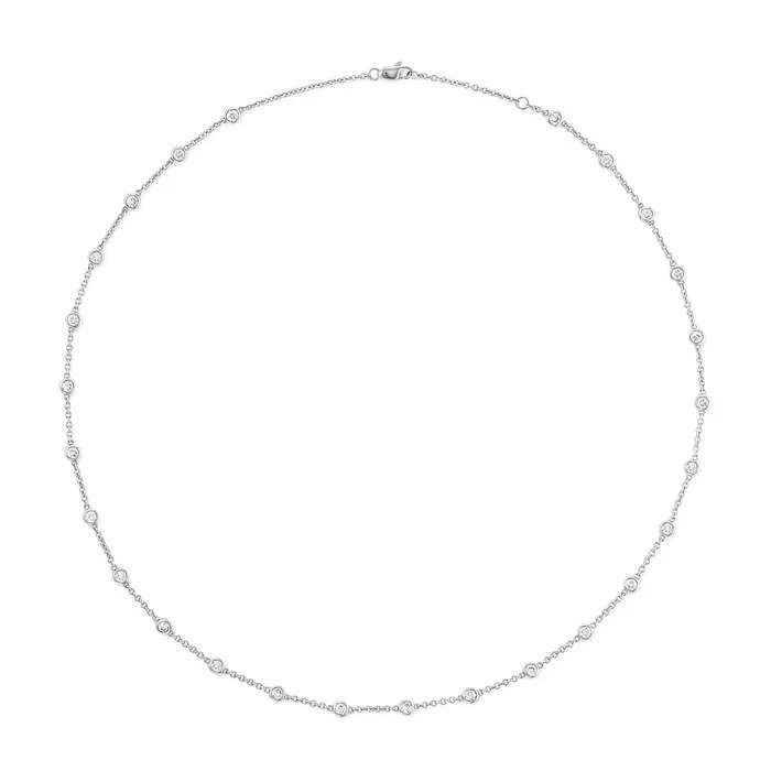 Necklaces RACHEL LYNN CHICAGO 18 Karat White Gold Diamond By The Yard 45cts Necklace Necklaces RACHEL LYNN CHICAGO 18 Karat White Gold Diamond By The Yard 45cts Necklace