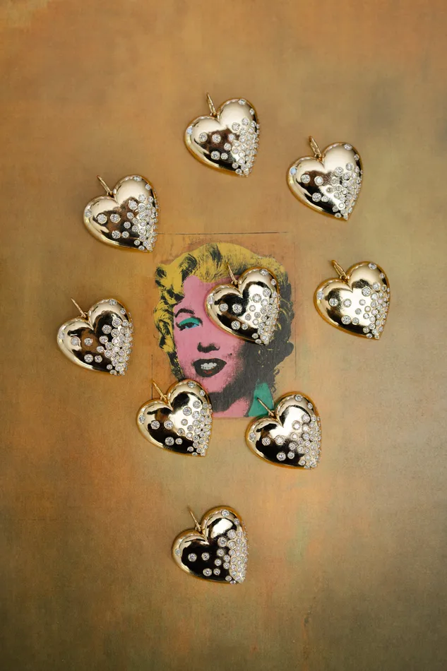 Necklaces RACHEL LYNN CHICAGO Yellow Gold Diamond Puffy Heart Pendant