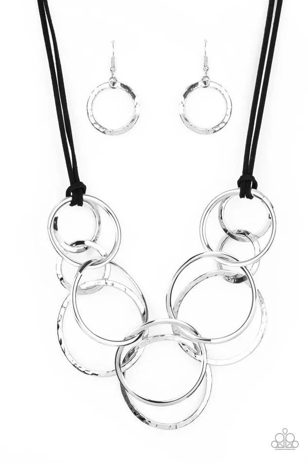 Necklaces Spiraling Out of COUTURE Silver Paparazzi Accessories