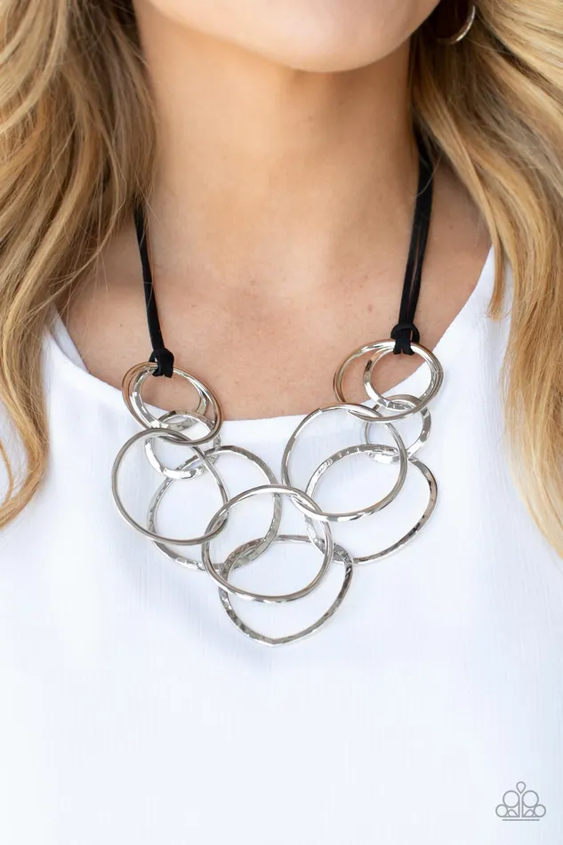 Necklaces Spiraling Out of COUTURE Silver Paparazzi Accessories