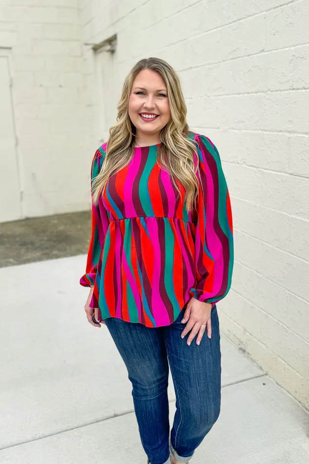 Necklaces Waves Of Fall Peplum Top Haptics