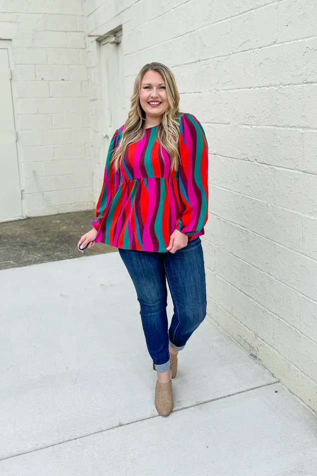 Necklaces Waves Of Fall Peplum Top Haptics
