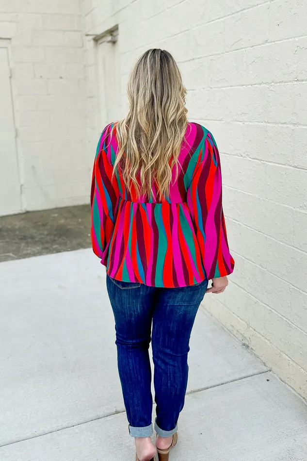 Necklaces Waves Of Fall Peplum Top Haptics