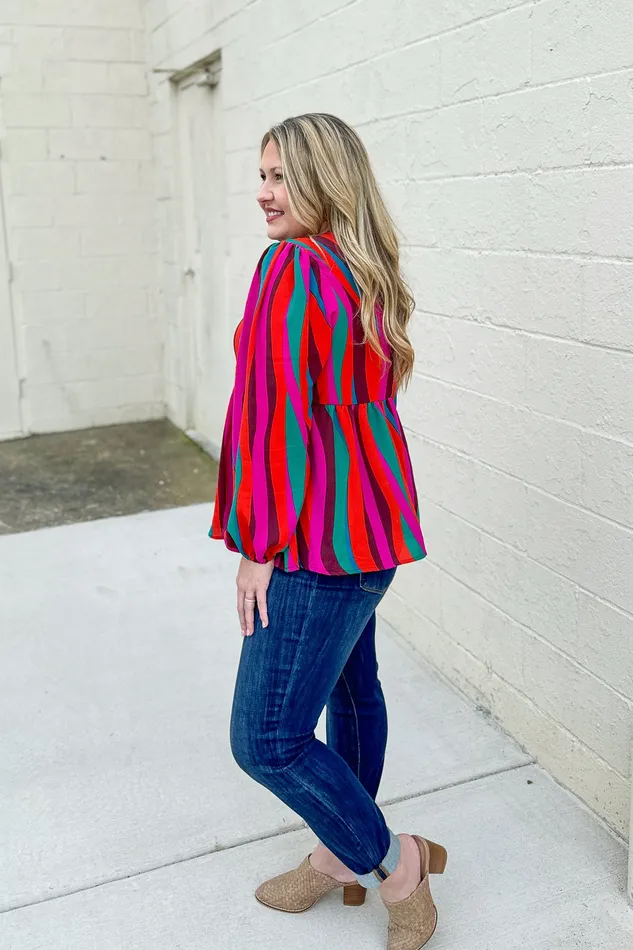 Necklaces Waves Of Fall Peplum Top Haptics
