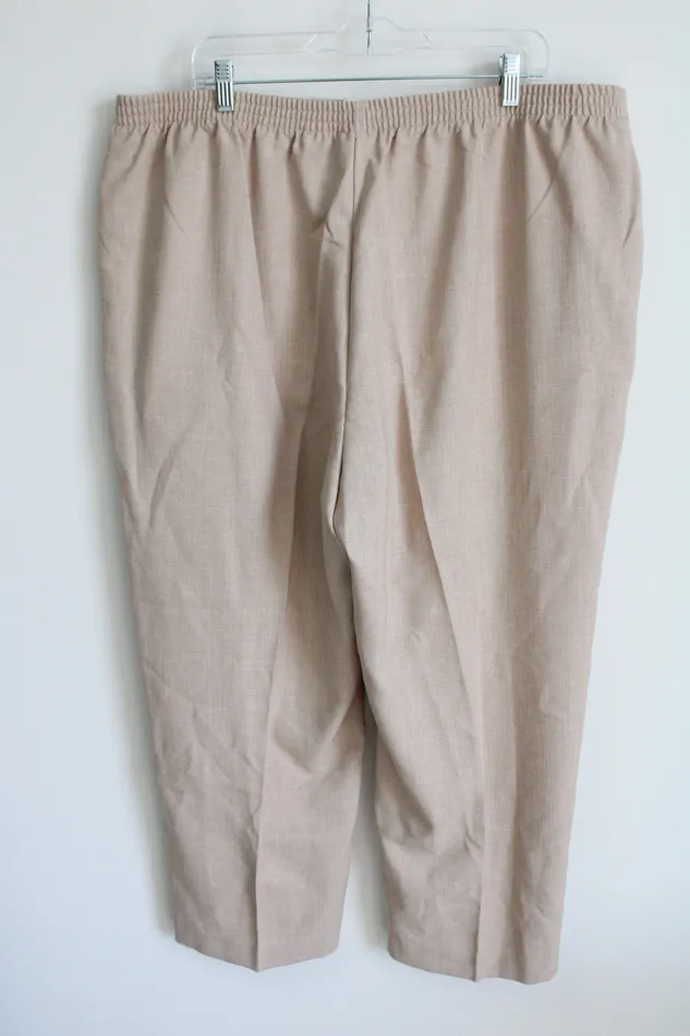 NEW Alfred Dunner Tan Trouser Pants 22W Alfred Dunner Earrings