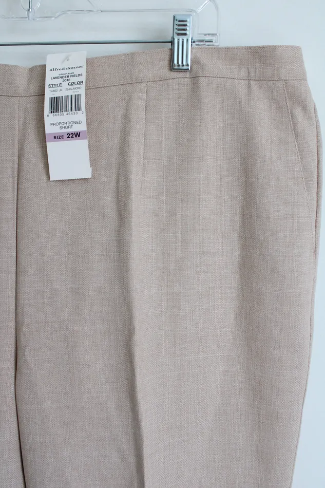 NEW Alfred Dunner Tan Trouser Pants 22W Alfred Dunner Earrings
