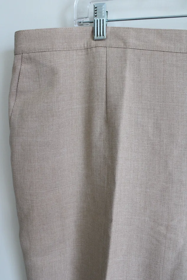 NEW Alfred Dunner Tan Trouser Pants 22W Alfred Dunner Earrings