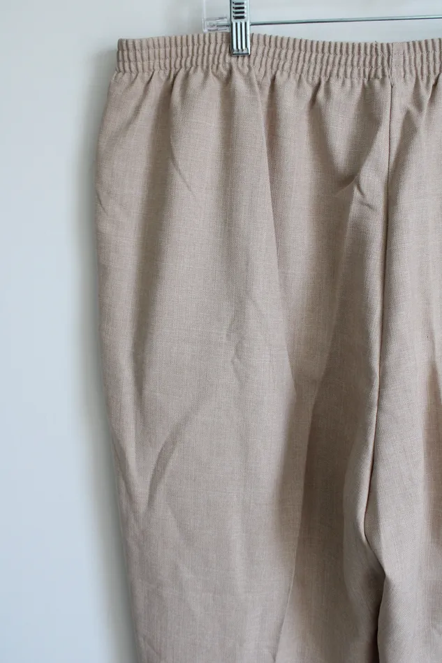 NEW Alfred Dunner Tan Trouser Pants 22W Alfred Dunner Earrings