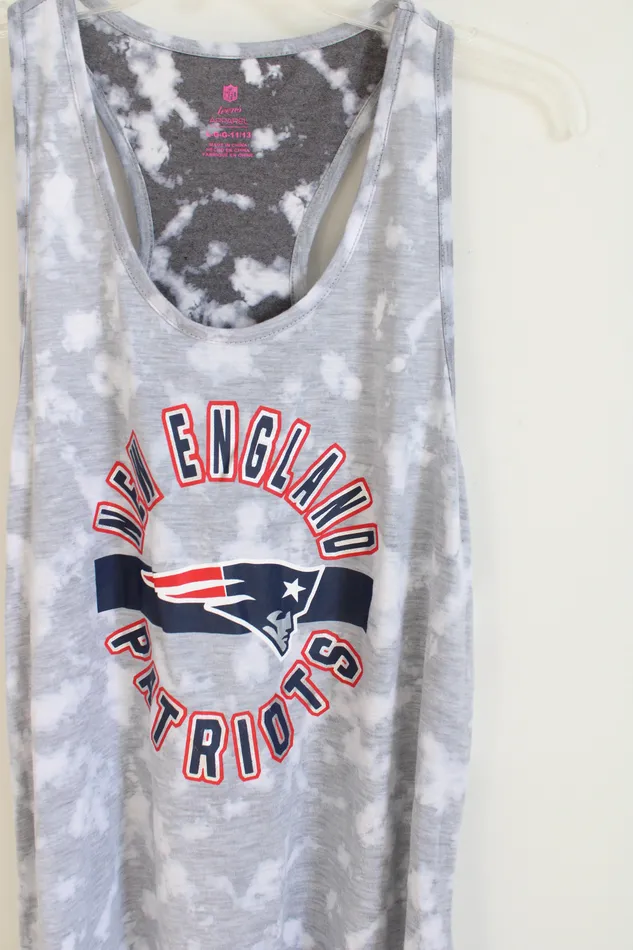 NEW NFL Teens Apparel New England Patriots Gray Soft Tank L NFL Earrings