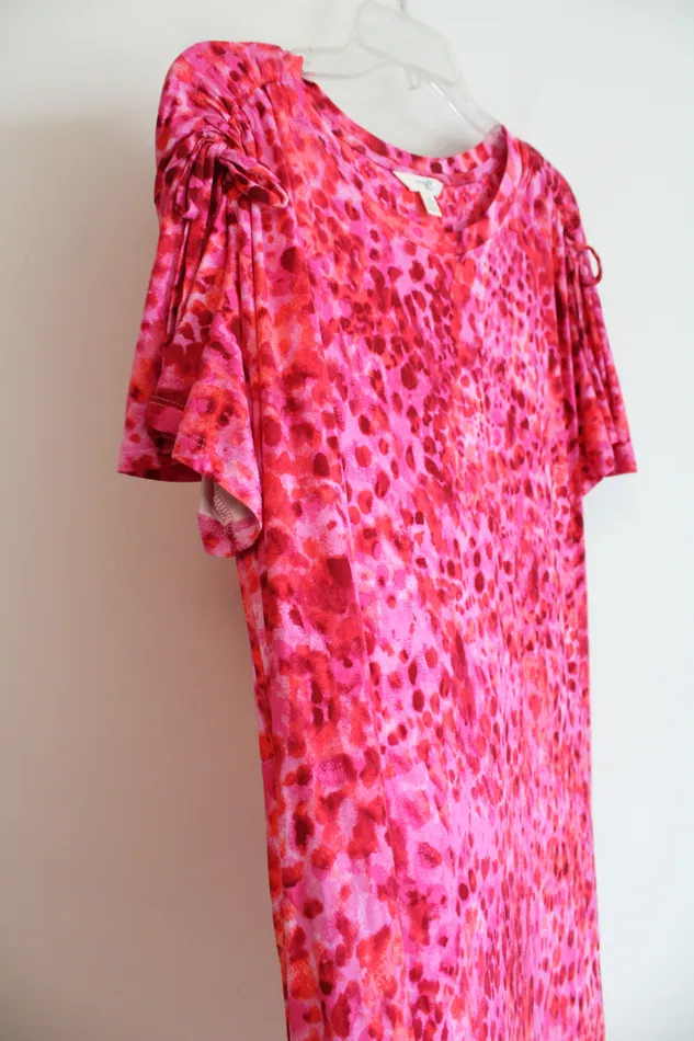 NEW Terra Sky Pink Spotted Dress 0X 14W Terra Sky Earrings
