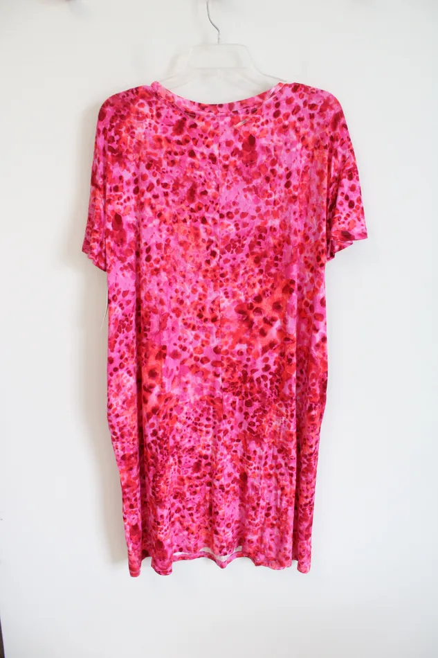 NEW Terra Sky Pink Spotted Dress 0X 14W Terra Sky Earrings