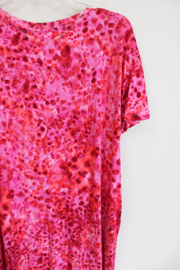 NEW Terra Sky Pink Spotted Dress 0X 14W Terra Sky Earrings