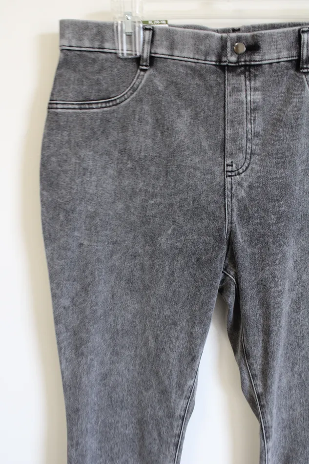 NEW Time And Tru High Rise Stretch Fitted Gray Wash Jegging XL 1618 Time And Tru Necklaces