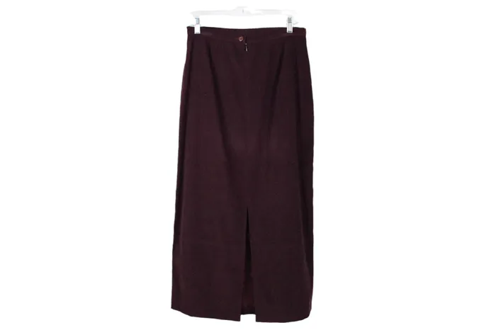 Norton McNaughton Norton McNaughton Burgundy Suede Finish Skirt 10 Earrings