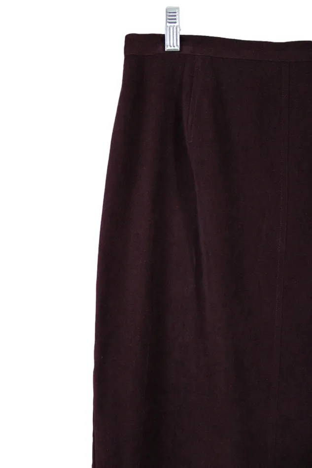 Norton McNaughton Norton McNaughton Burgundy Suede Finish Skirt 10 Earrings