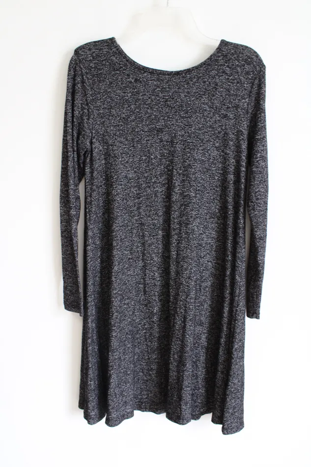 Old Navy Earrings Old Navy Charcoal Gray Heathered Long Sleeved Dress S